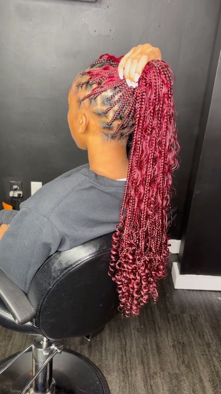 Braided ponytail